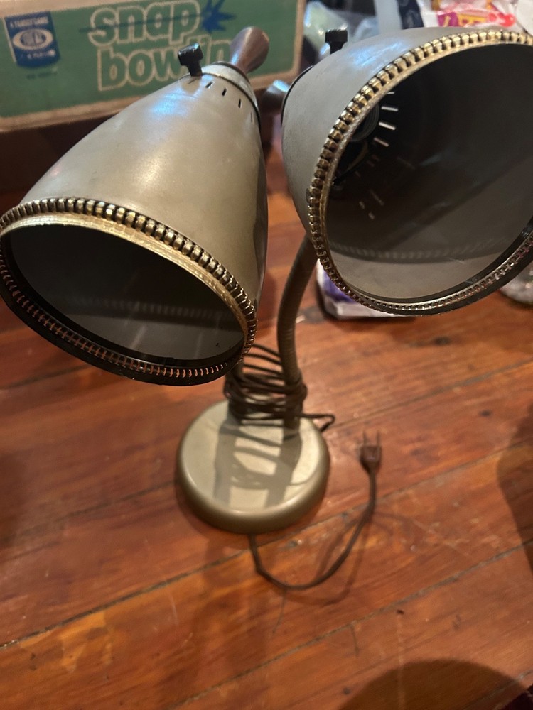 twin gooseneck lamp 1950