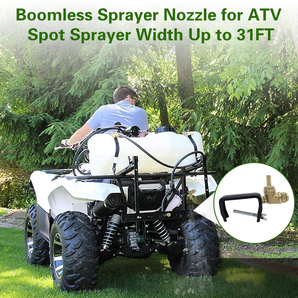 Boomless Sprayer Nozzle ATV Point Type Spray Head Up to 31 FT Spray Width