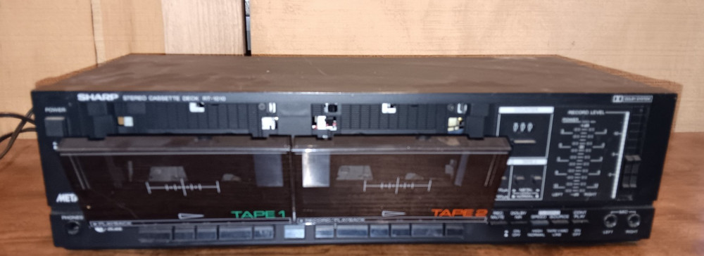 Vintage SHARP Stereo Double Casette Deck RT-1010
