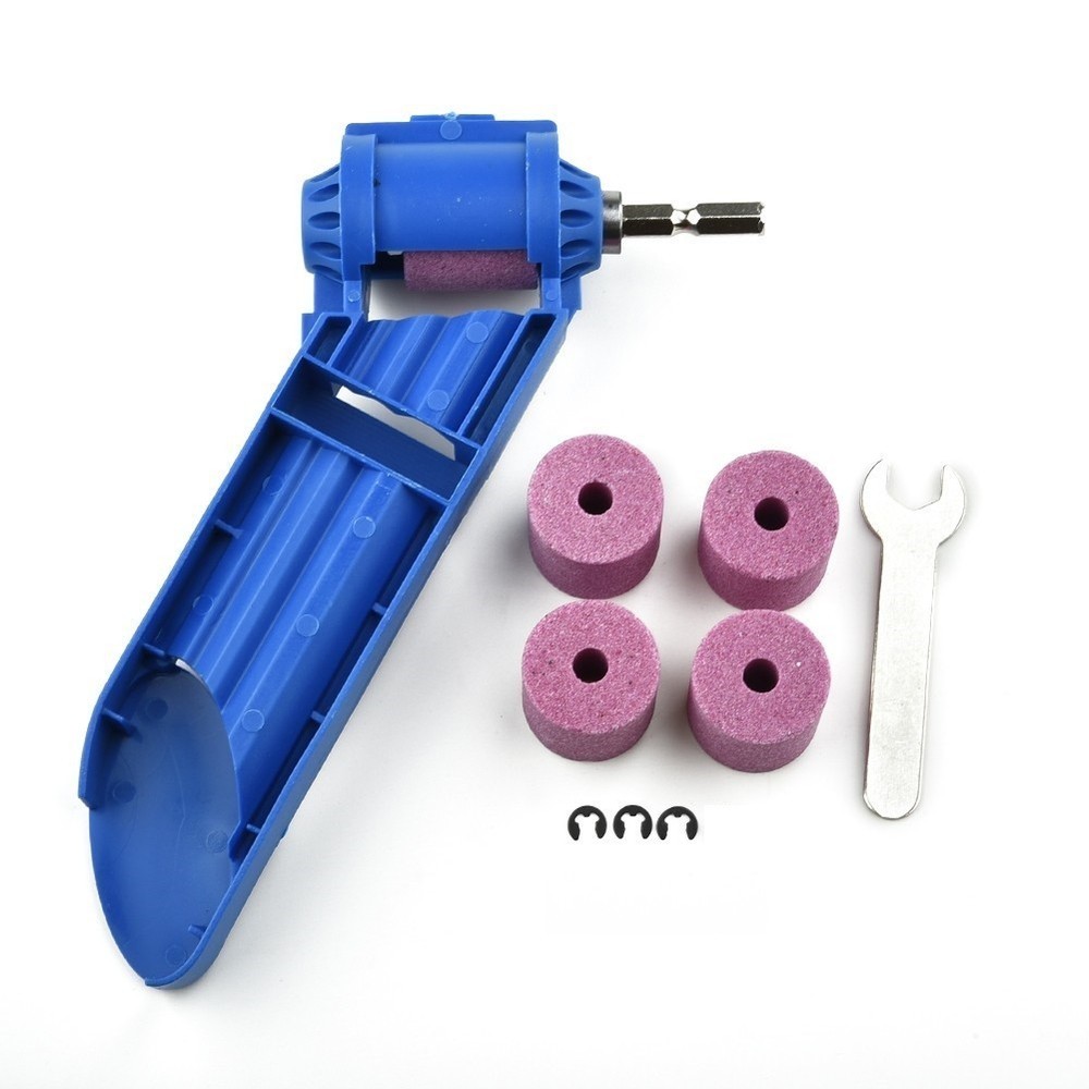 Portable Drill Bit Sharpener Sharpening Tool Corundum Resisting Grinding Wheel