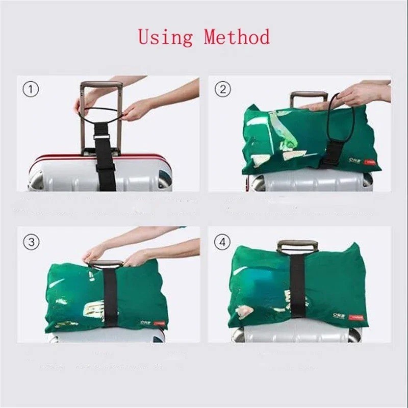 1Pc Adjustable Elastic Luggage Strap Carrier Strap Baggage Bungee Belts Suitcase