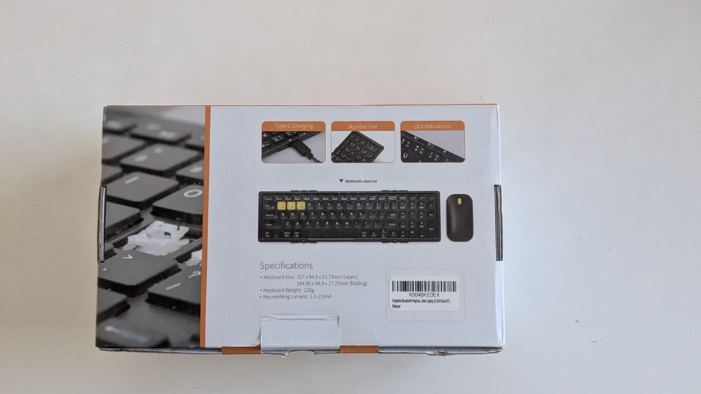 Foldable Wireless and Bluetooth Keyboard and Mouse Combo