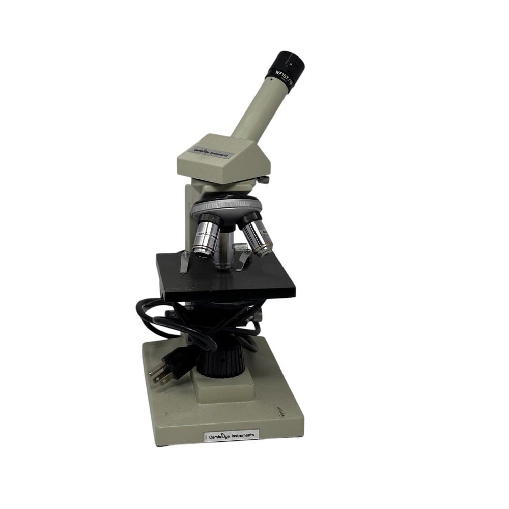 Cambridge Instruments Monocular Compound Microscope WF10X 4X/10X/40X Objectives