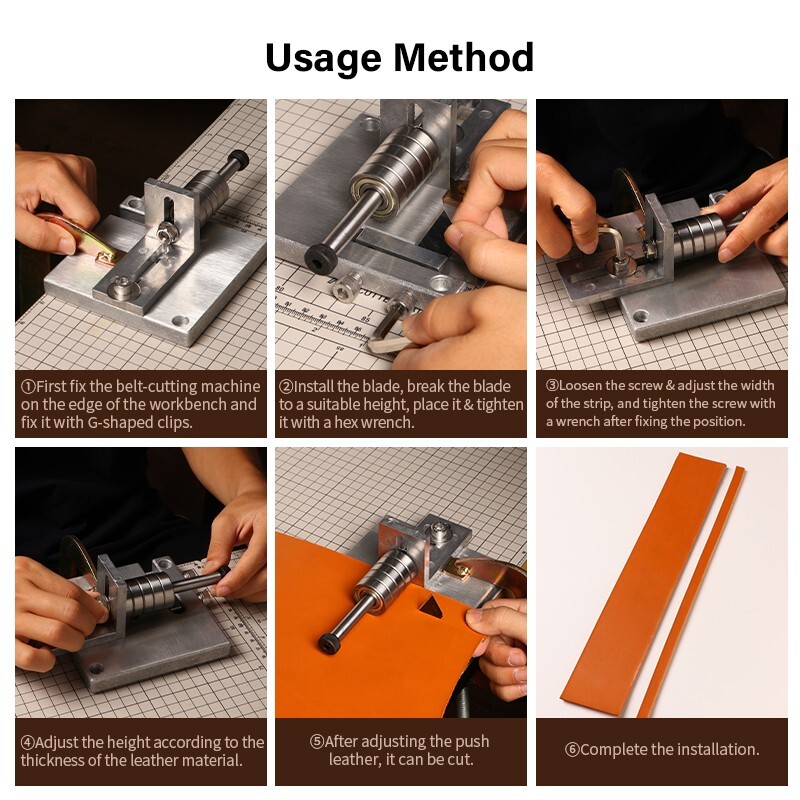 WUTA Adjustable Leather Craft Cutter Strap Belt DIY Hand Cutting Tools Machine