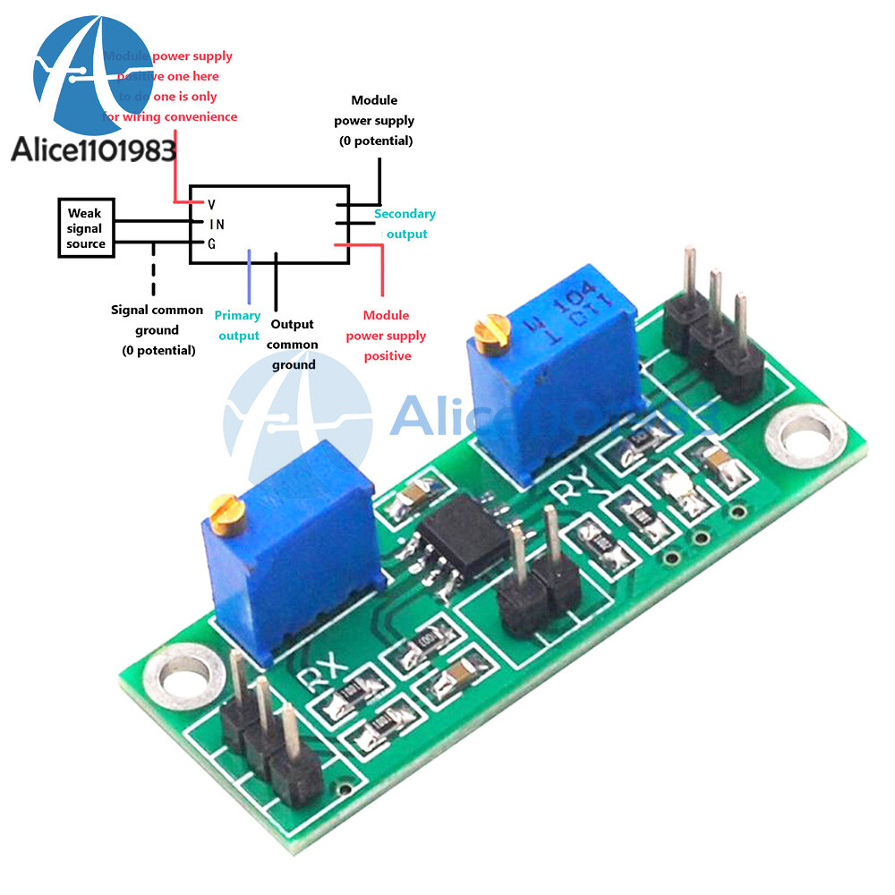 10PCS LM358 DC Weak Signal Amplifier Voltage Amplifier 2Stage Operational Module