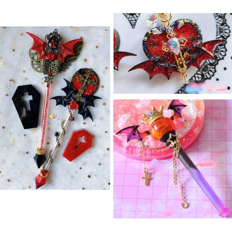 DIY Evil Wing Shape Epoxy Silicone Mold Evil Wing Shape Mold for Child Handmade