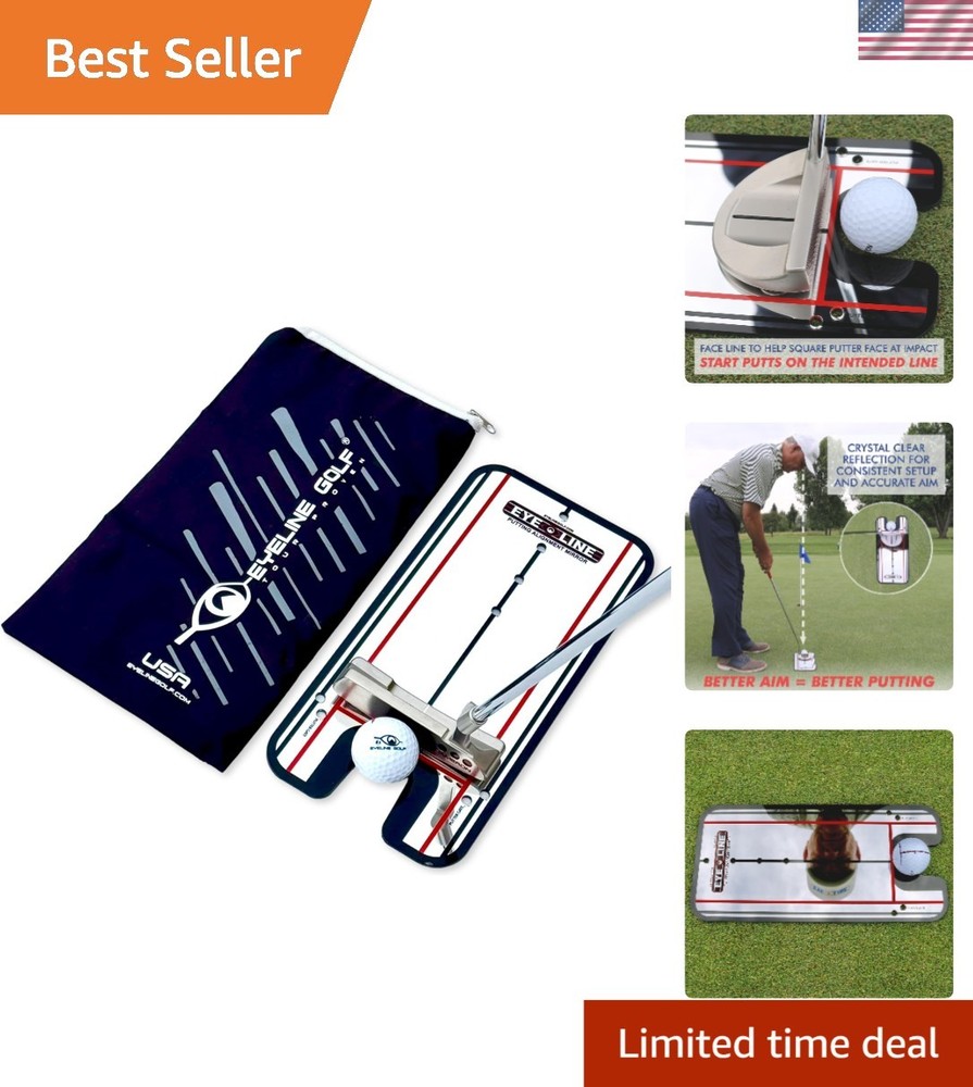 Slim, Lightweight Putting Mirror with Tee Gates for Comprehensive Golf Training