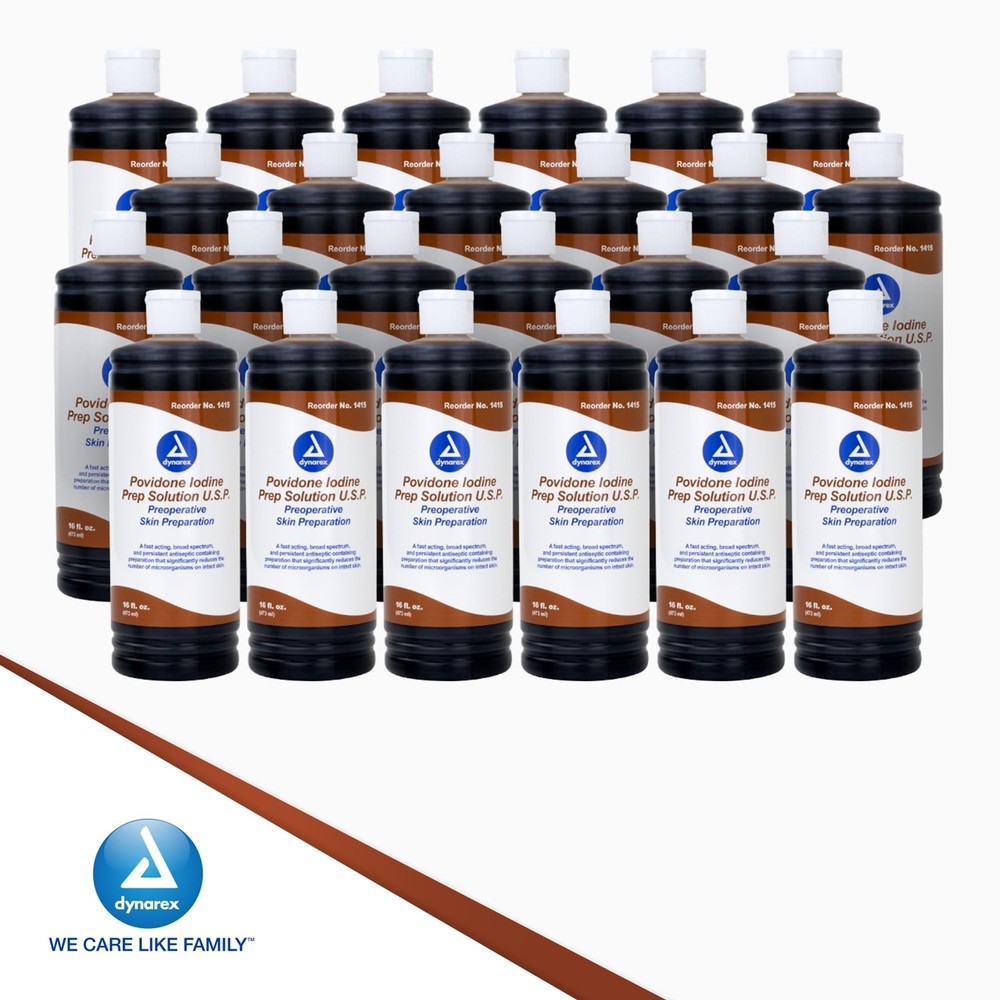 Dynarex 1415 Skin Prep Solution 16 oz. Solution NonSterile Bottle 24 per Case