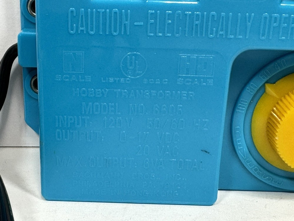 Bachman Train Power Pack Hobby Transformer #6605