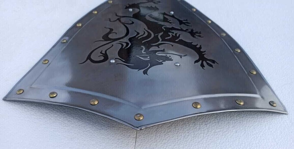 Medieval Fully Functional Dragon Warrior Templar Shield Medieval Knight Shield