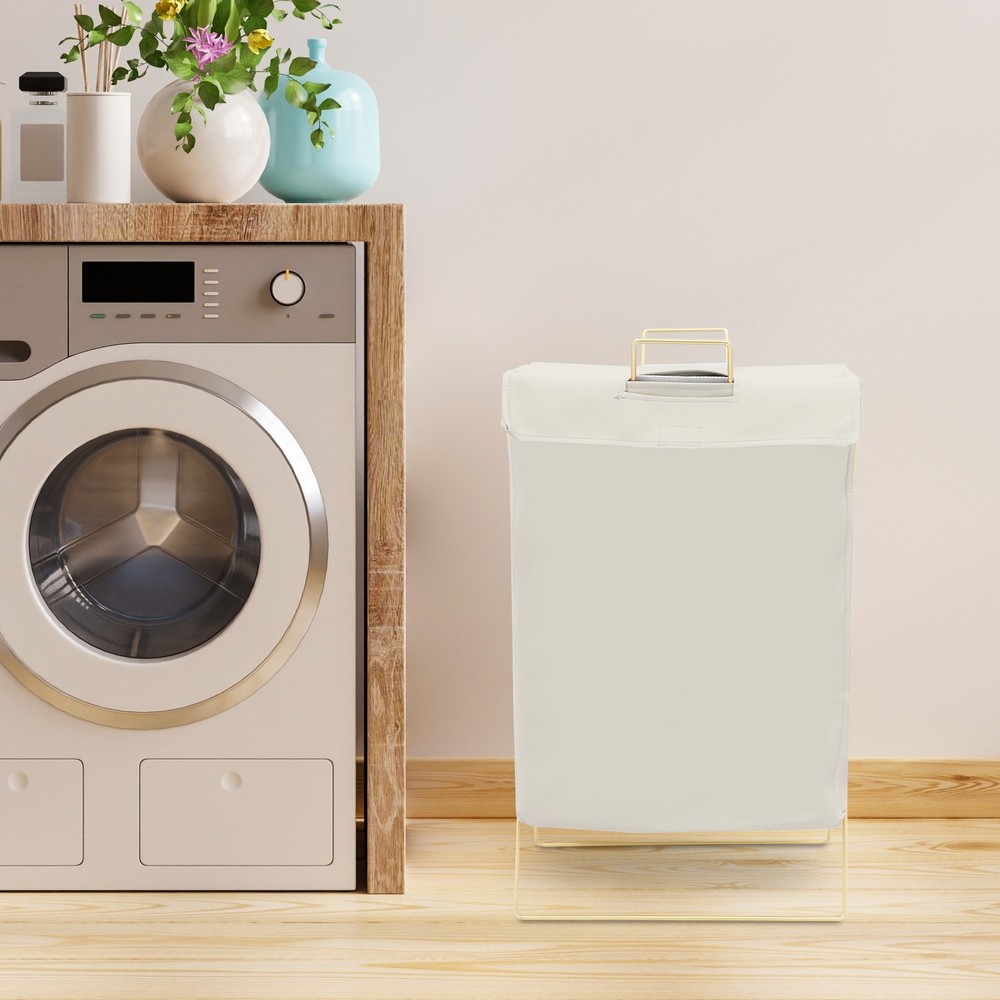 Large Laundry Hamper Collapsible X-Frame Laundry Basket w/Lid