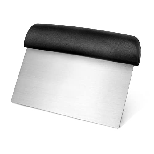 36091 Plastic Handle Dough Scraper, 6 by 3-Inch, Black