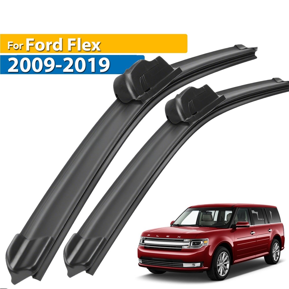 2Pcs Front Windshield Flat Wiper Blades Set For Ford Flex 2009-2019 24"+22"