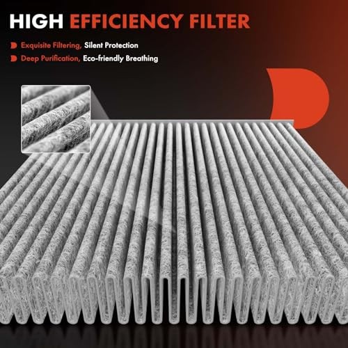 2-PC Under Driver Side Dash Cabin Air Filter with Activated Carbon Compatible
