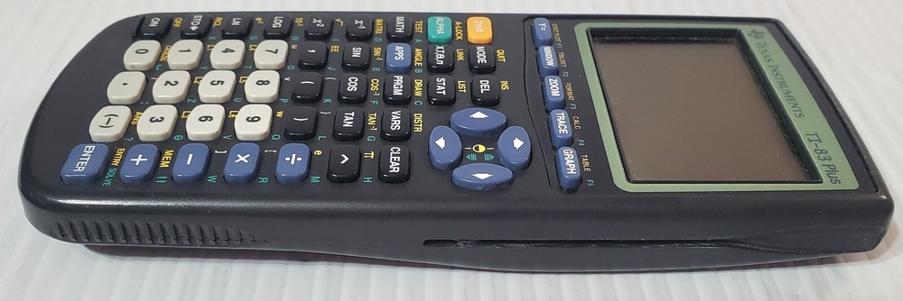 Texas Instruments TI-83 Plus Graphing Calculator with Cover, Black Tested Nice !