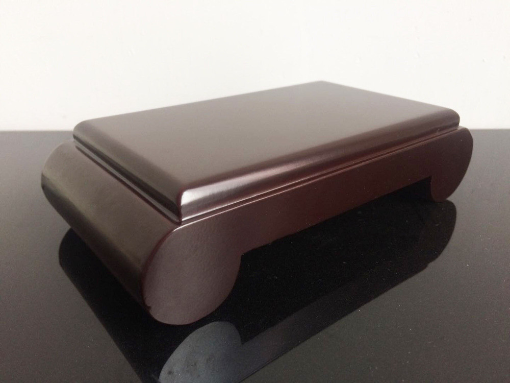 12x7x4cm Mini Rectangular Wooden Mame Shohin Bonsai Stand for Display