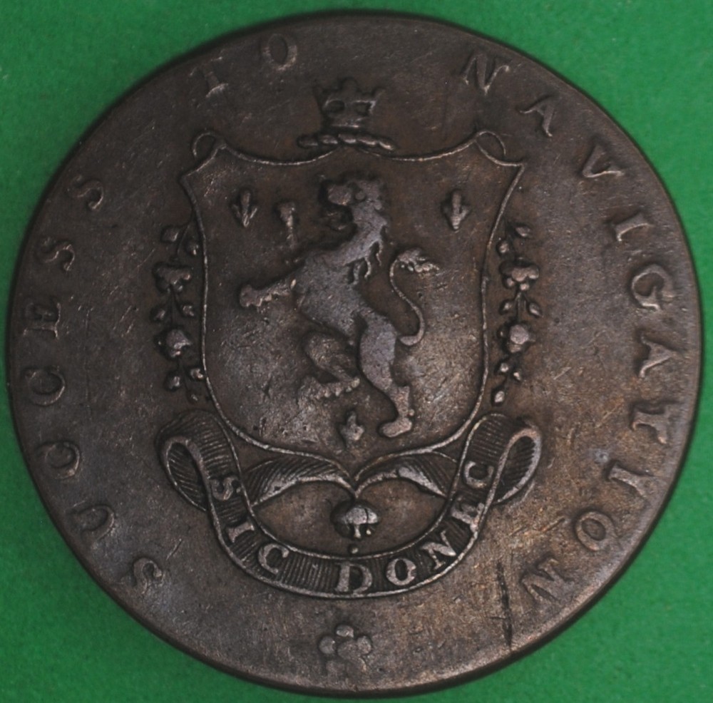 1793 Manchester Halfpenny Fine Conder Token Plain Edge