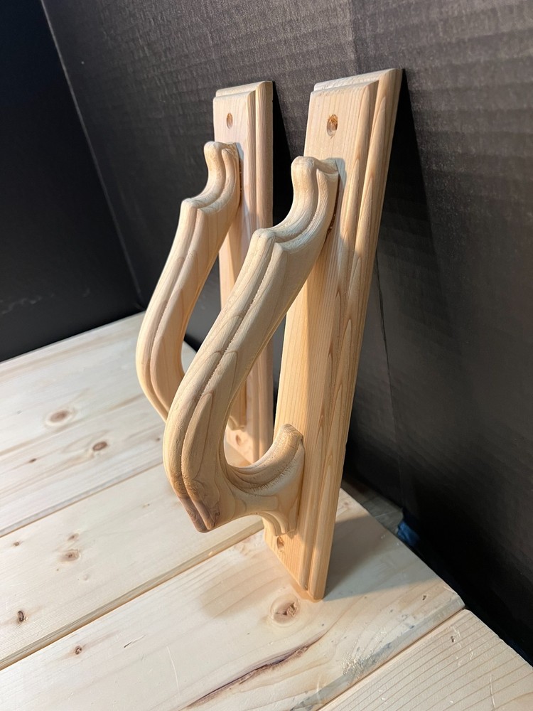 Handcrafted Sauna Door Handles – Solid Wood Pulls, Set of 2