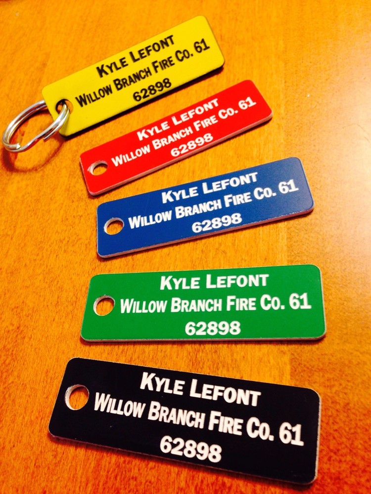 Fire Company Accountability Tags -Customized Set Of 4