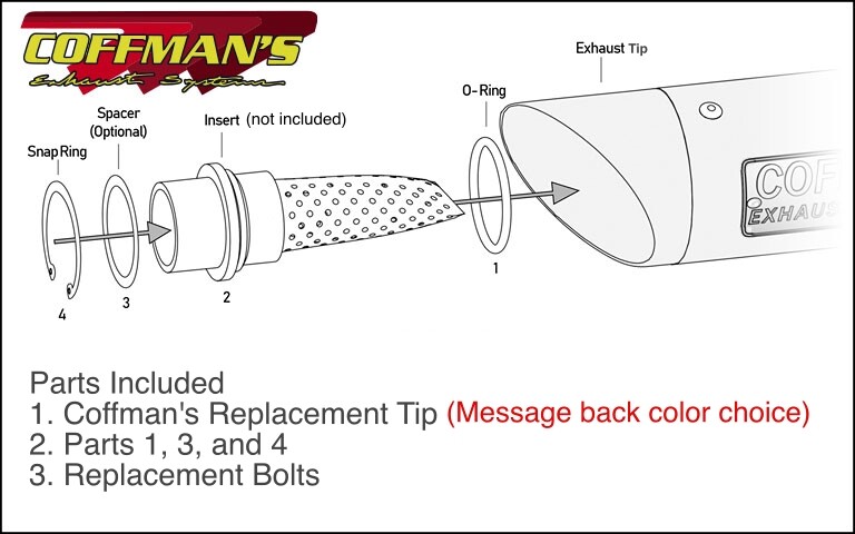 Coffman's Exhaust Replacement Tip for Coffman's Exhaust ONLY