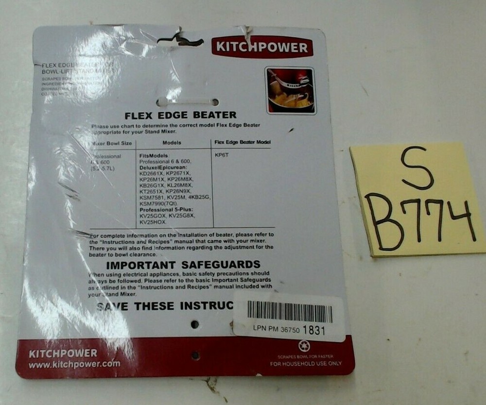 Kitchpower KP6T Flex Edge Beater