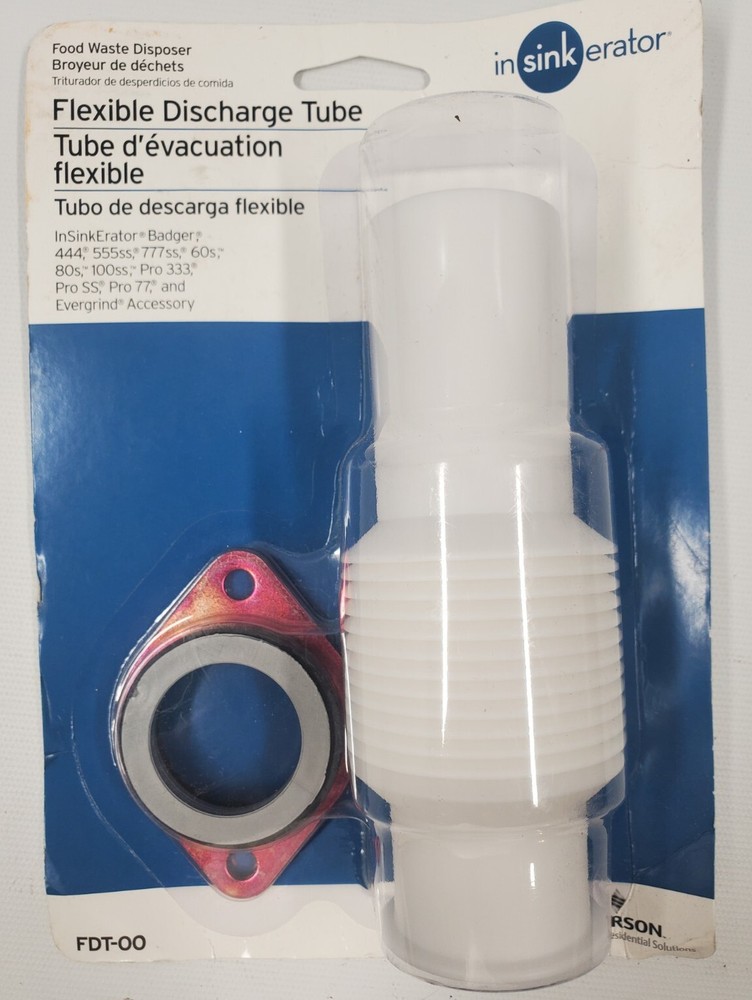 Insinkerator White Flexible Disposer Discharge Tube FDT-00 Insinkerator FDT-00
