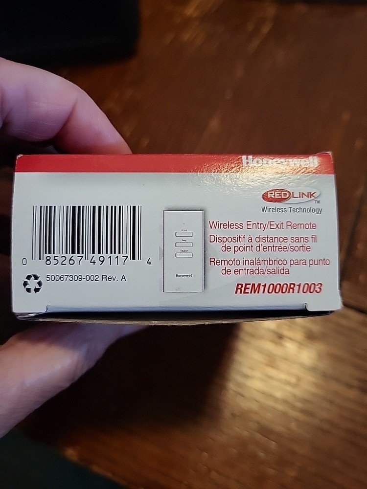Honeywell REM1000R1003 RedLINK Wireless Entry/Exit Remote NEW
