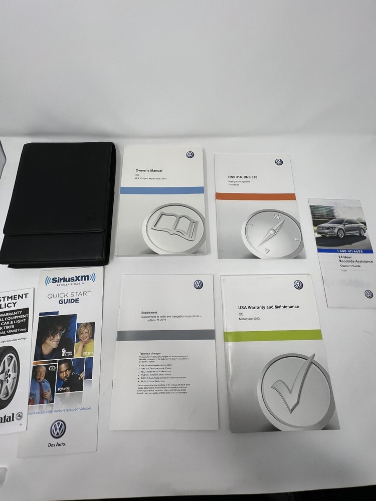 2013 Volkswagen CC Owners Manual OEM Complete Set