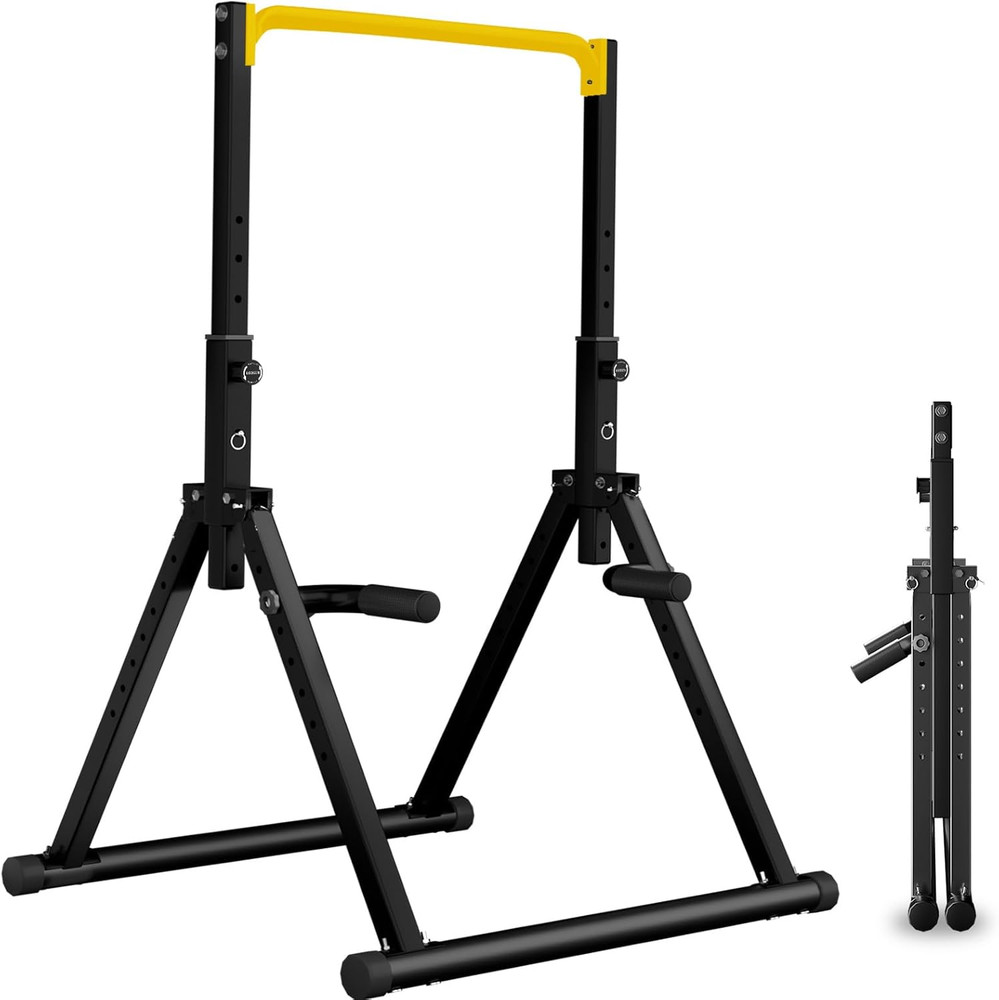 DOBESTS Power Tower Pull up Bar Free Standing, Adjustable Foldable Pull up Stati