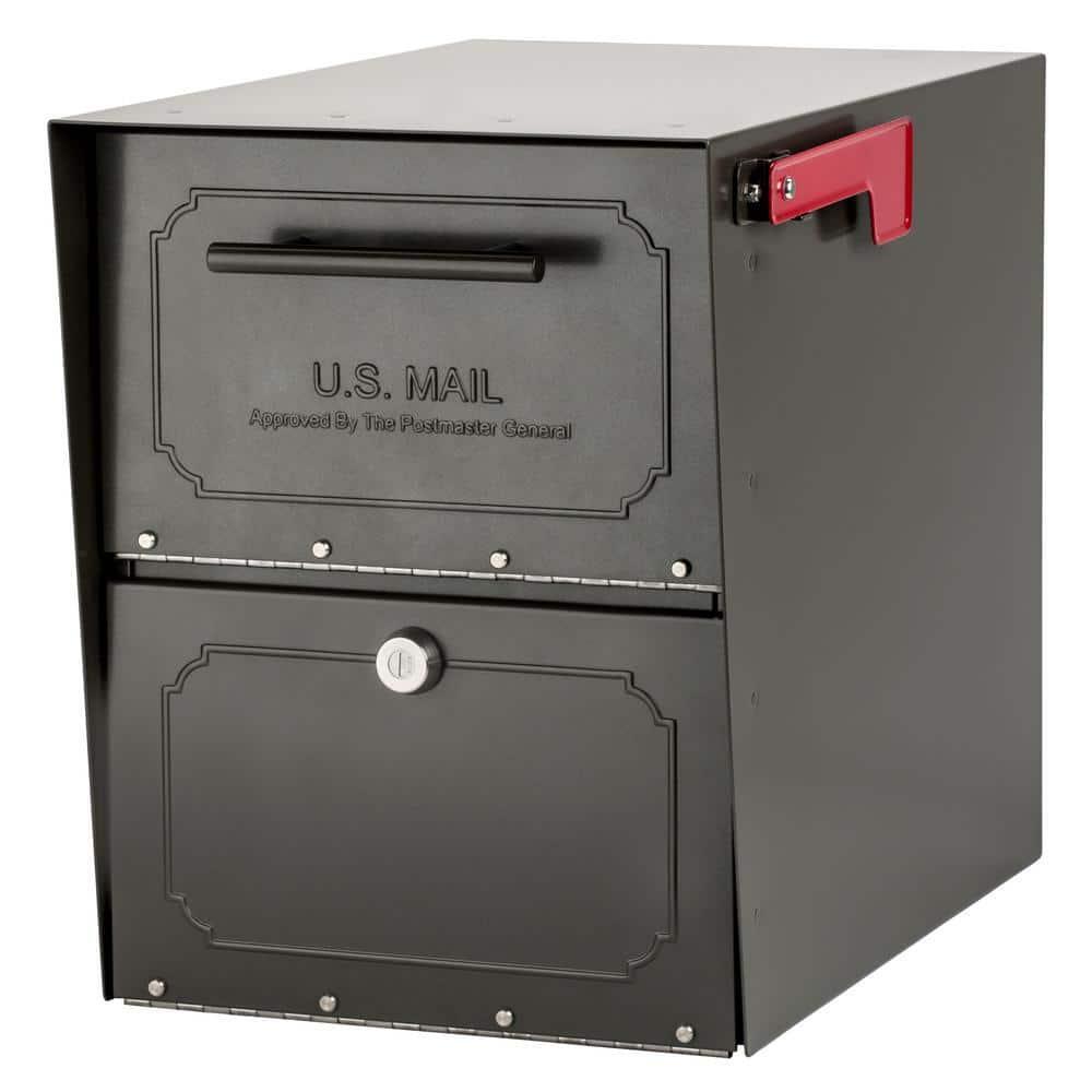 Post Mount Parcel Mailbox High Security Reinforced Lock Extra Large Steel