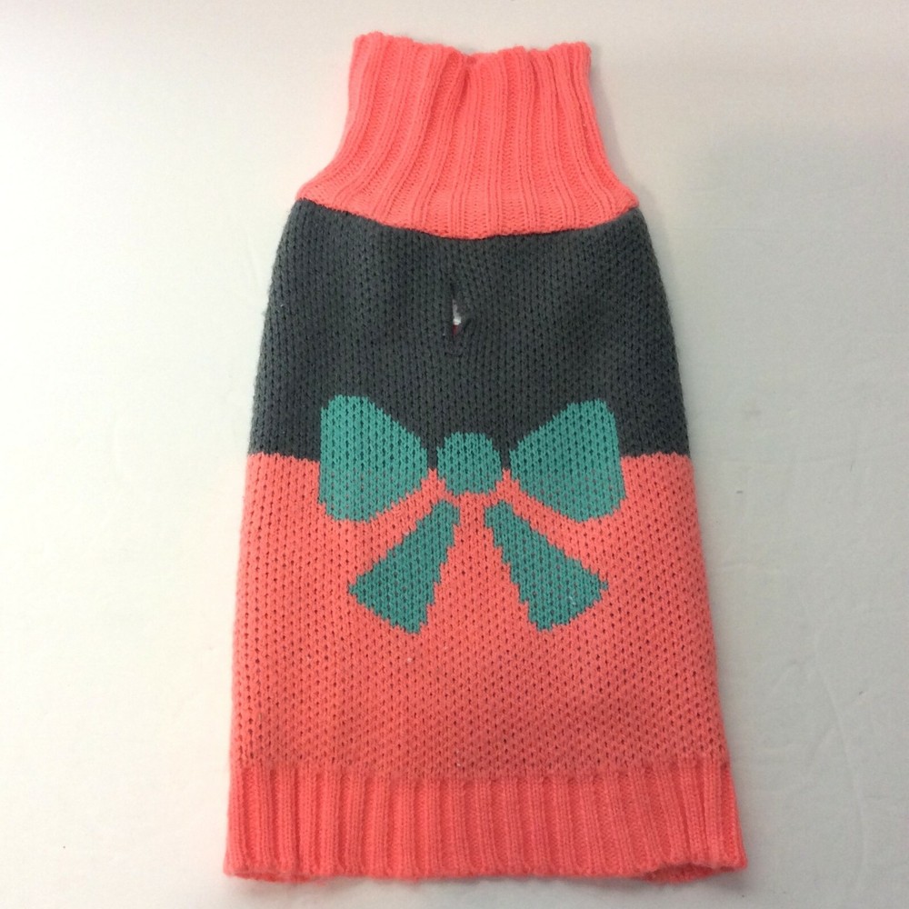 Small Knitted Dog Sweater With Turtle Neck