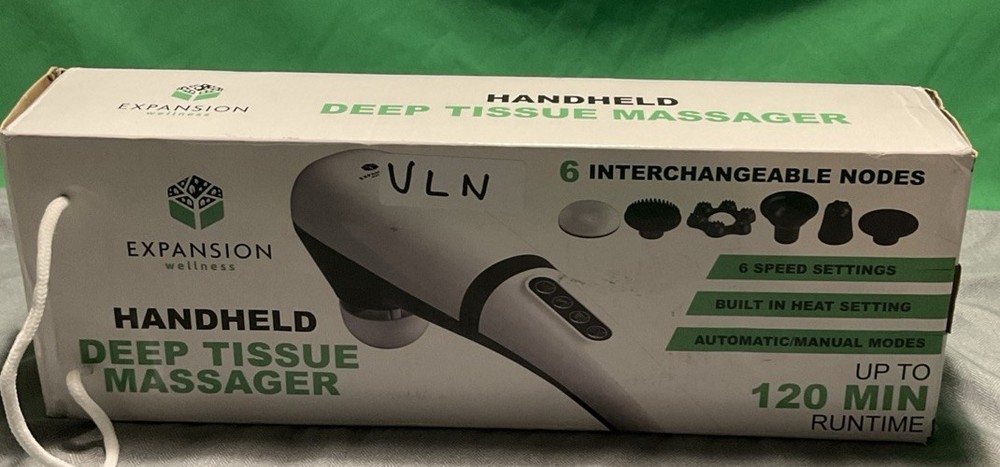 Expansion Wellness Handheld Deep Tissue Massager With 6 Interchangeable Nodes
