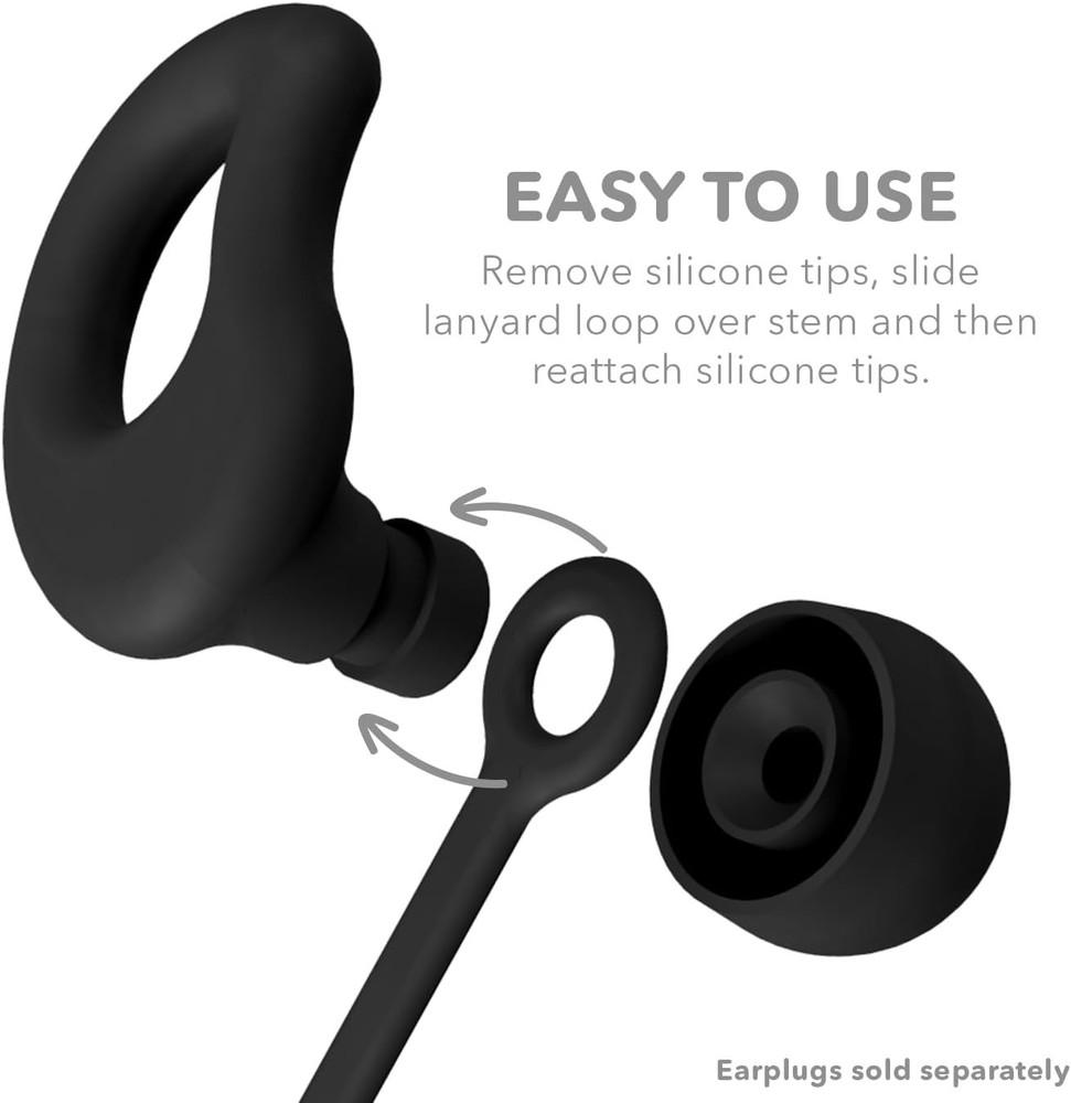 Earplug Lanyard in Silicone - Soft, Durable, 26 inch Convenience