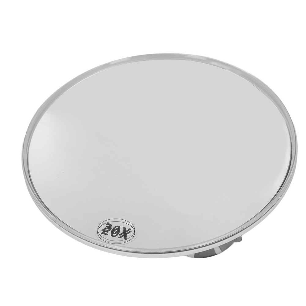 20X Magnifying Mirror With 3 Suction Cups Space Saving Round Strong Suction
