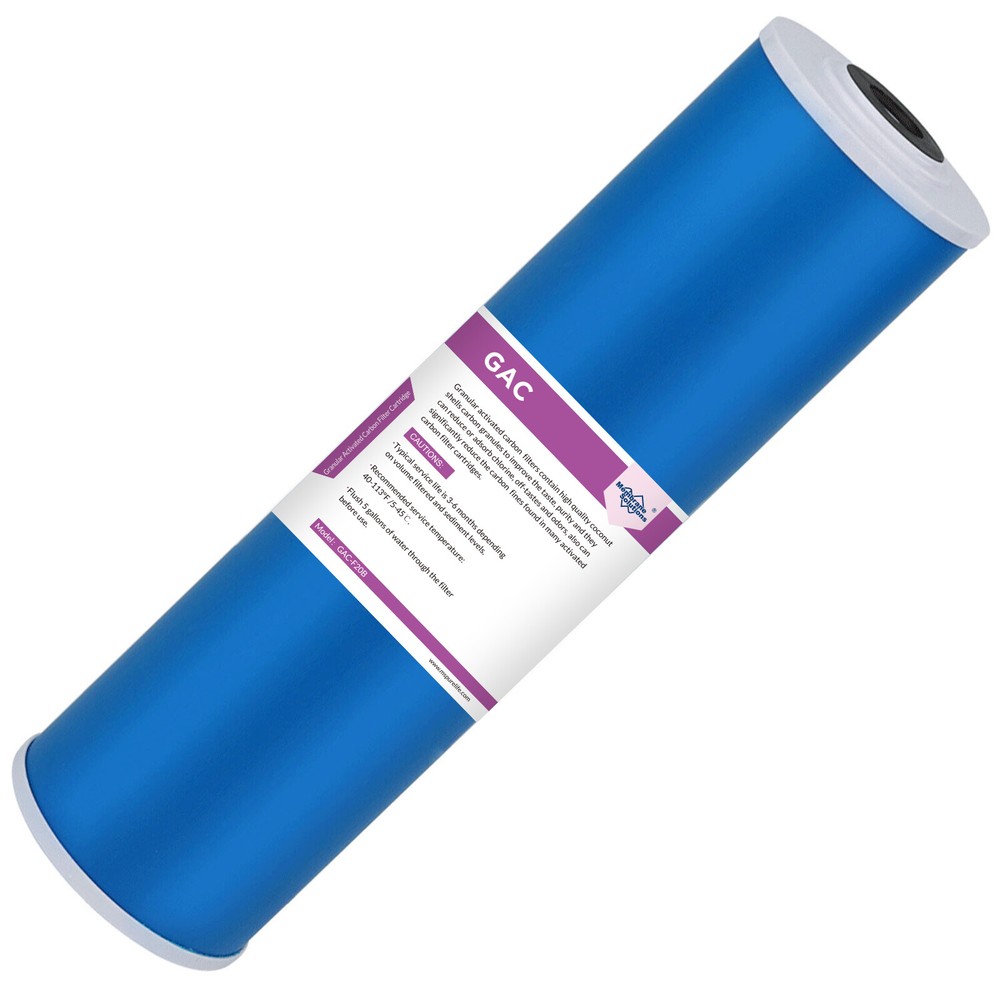 5 Micron 20"x4.5" GAC Granular Activated Carbon Water Filter Big Blue 1-4 PACK