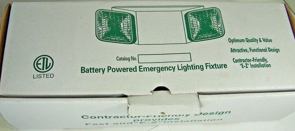 Emergency Light Fixture - Battery Powered