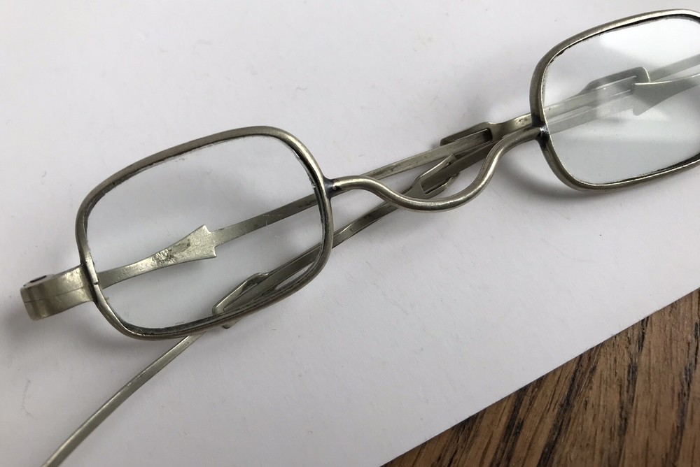 Antique Eyeglasses W/ Tin Case Spectacles