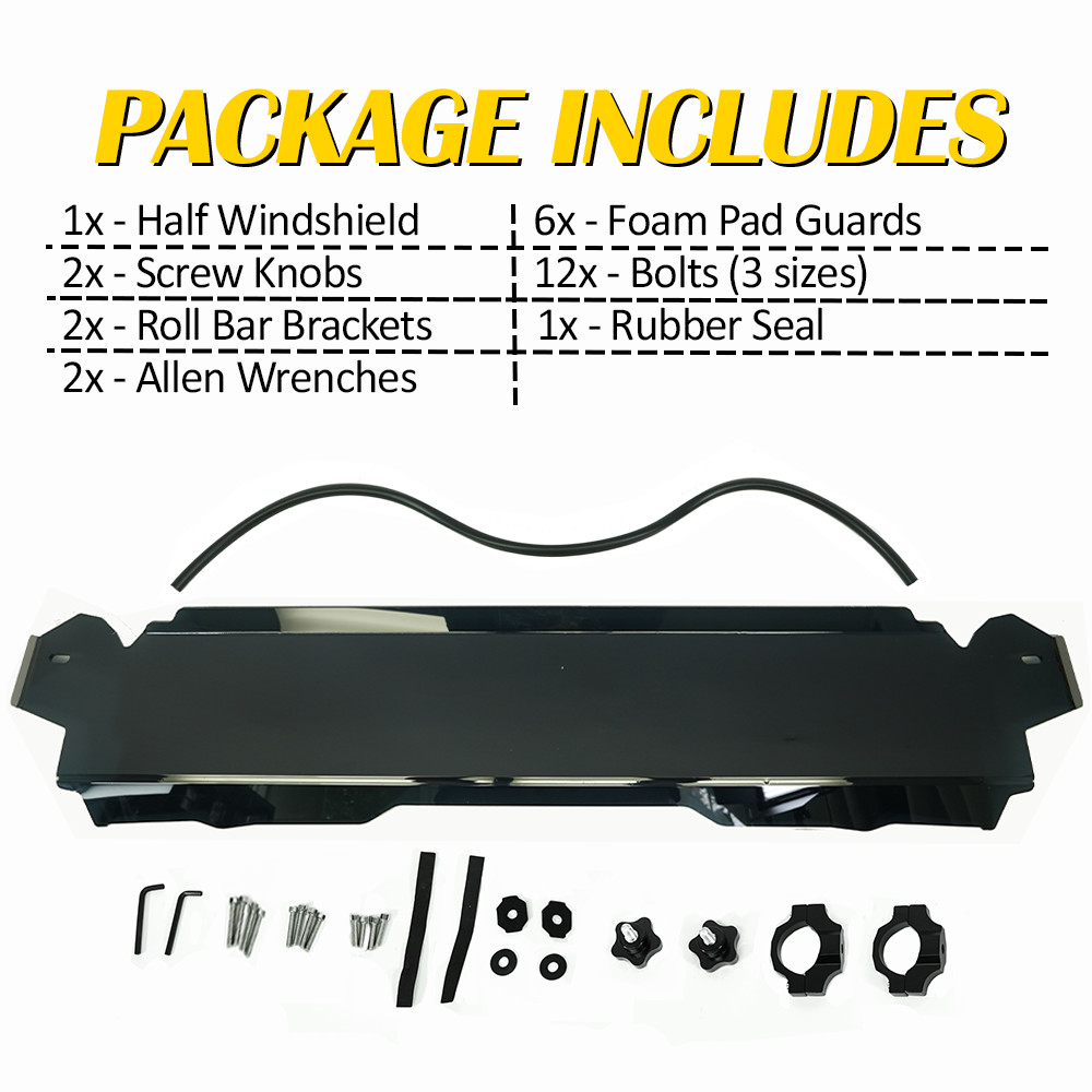 for Polaris RZR PRO XP 4 2020-2024 UTV Half Windshield Front Window Replacement