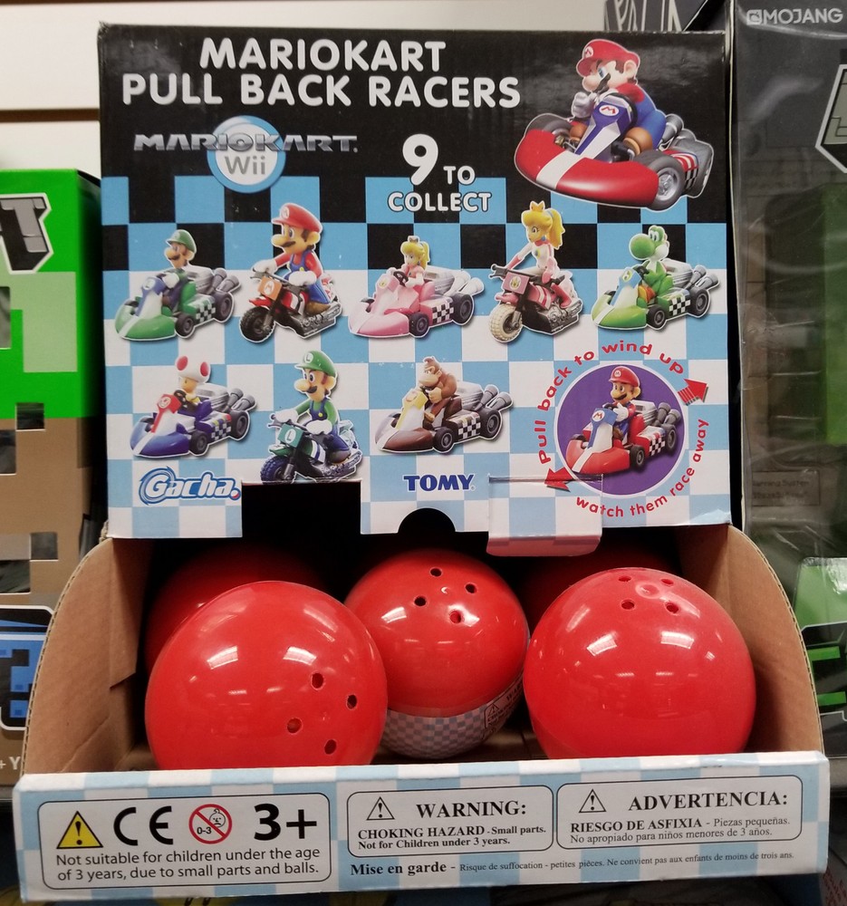 TOMY GATCHA MARIO KART WII PULL BACK RACER RANDOMLY SELECTED