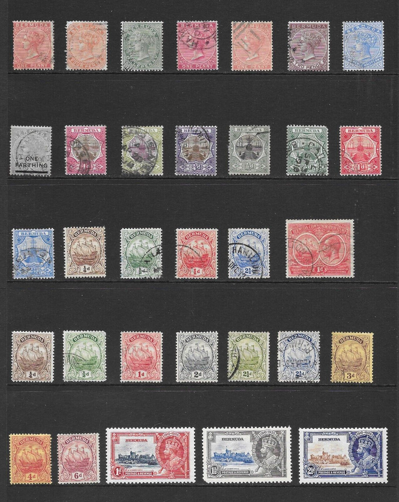 BERMUDA   VARIOUS MINT AND USED  POSTAGE ISSUES     1865 to 1935 (A)