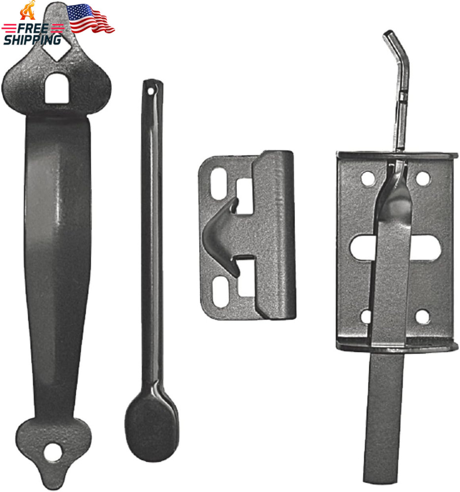 Nuvo Iron Black Galvanized Steel 6" Thumb Latch - Gate Hardware
