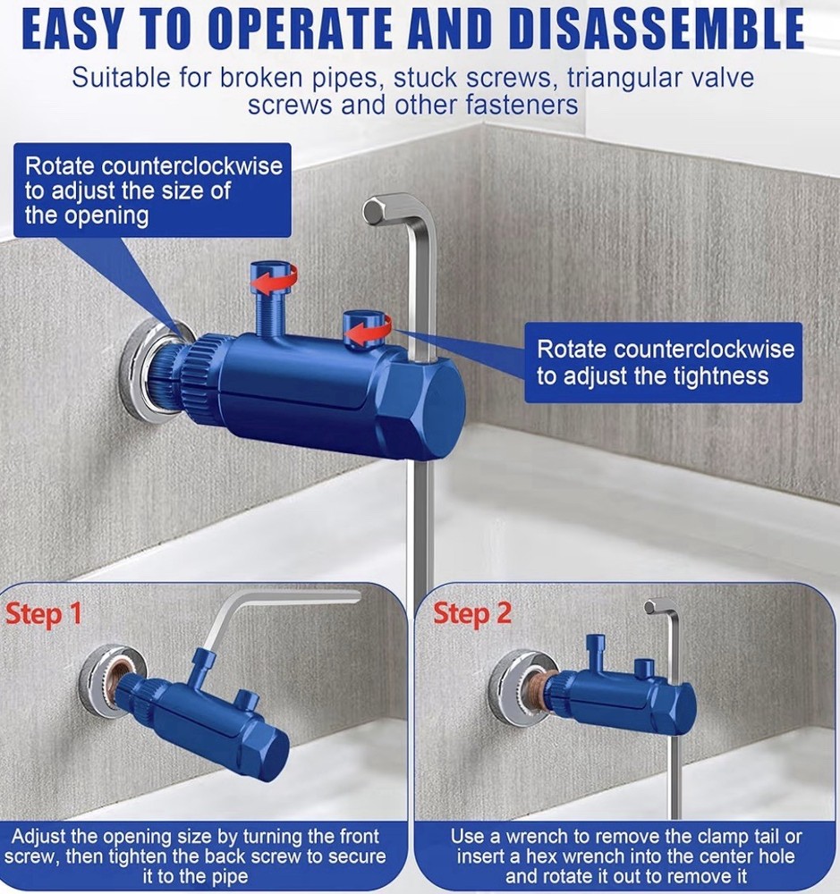 Broken Pipe Thread Extractor Tool, New Broken Faucet Removal Tool, 2025 Stripped