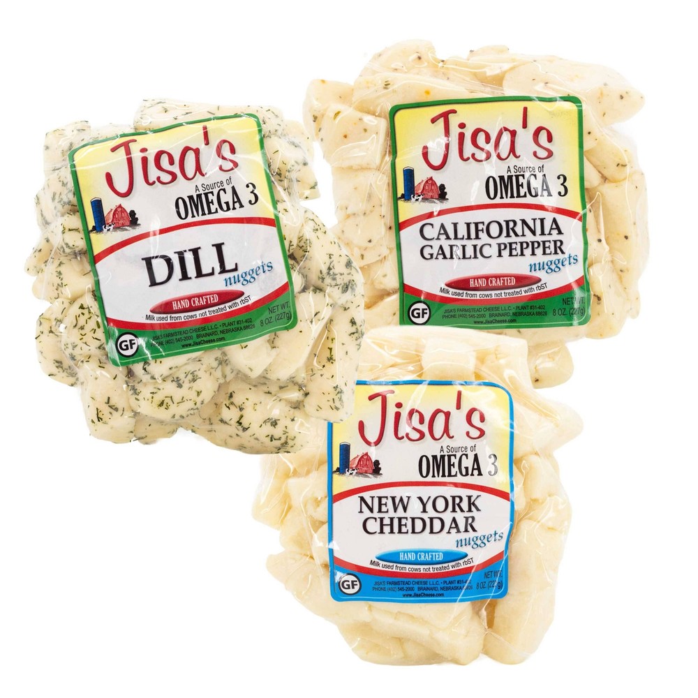 Best Farmstead Cheese Nuggets 3 Piece Sampler | Multiple Flavors