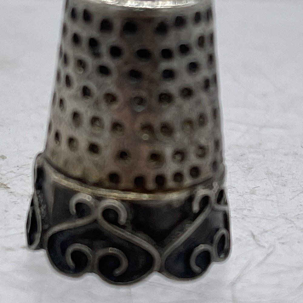 Antique “RARE” Mexico Silver Thimble Beautiful