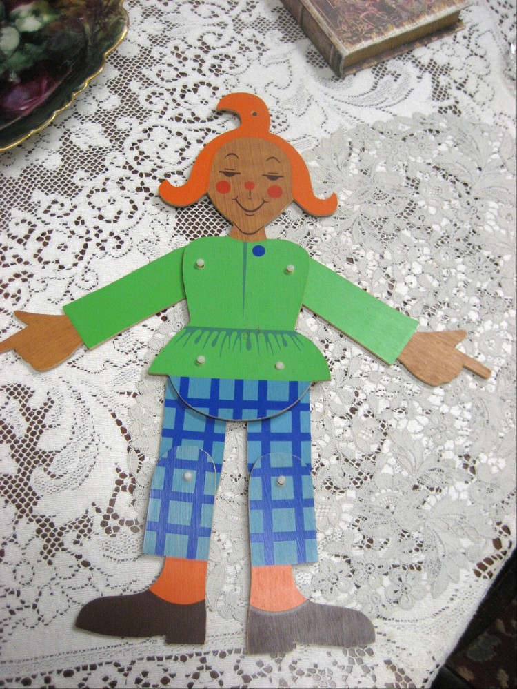 Moritz Red-Haired Boy Wood Jumping Jack Pull String Toy - Hampelmann