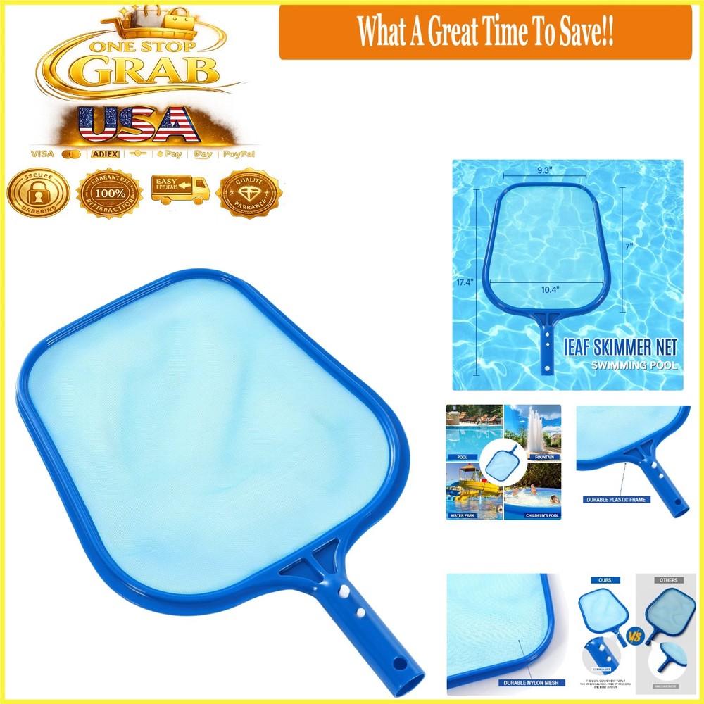 Pool Skimmer Net with Fine Mesh Plastic Frame for Pool Cleaning