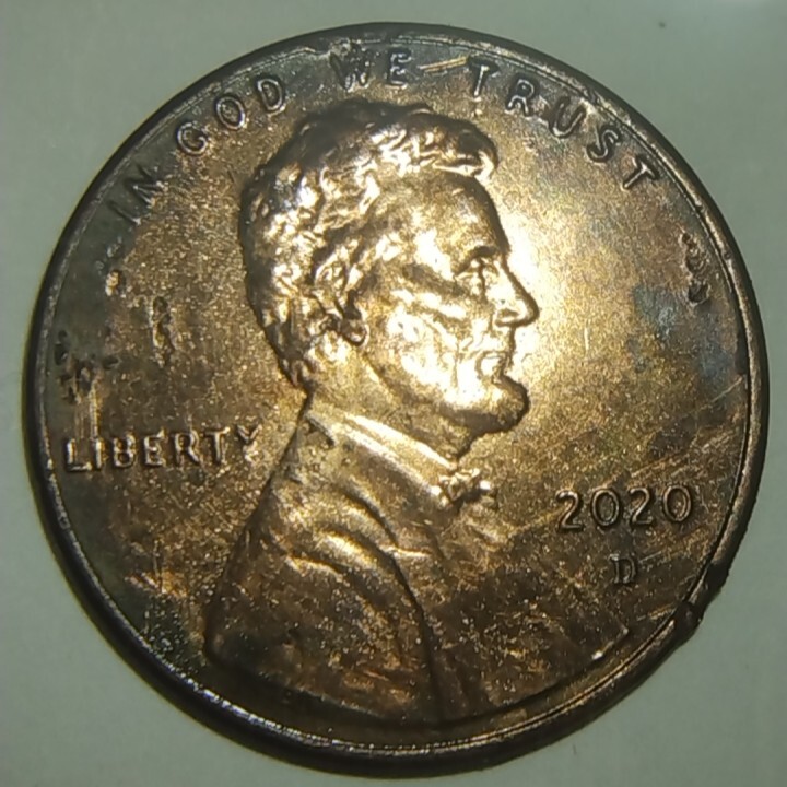 2020 D LINCOLN SHIELD CENT/DIE BREAK/DIE CHIPS