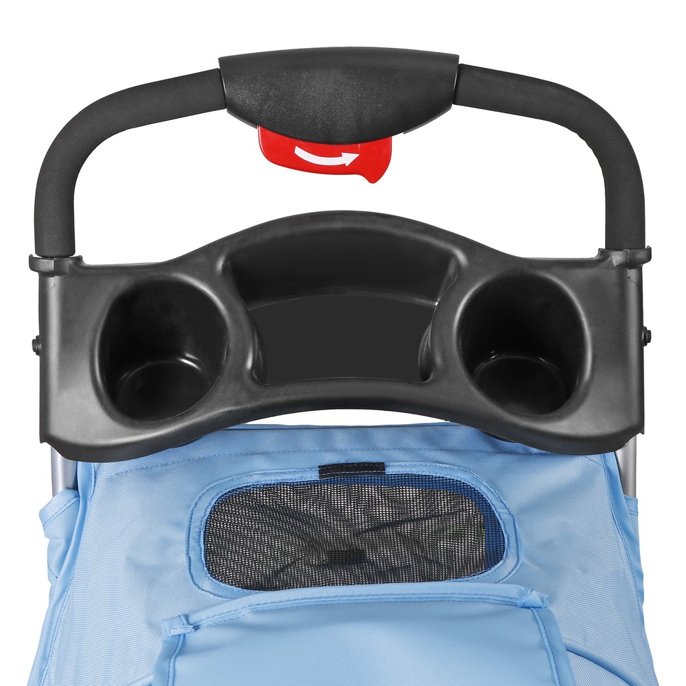 Dog Stroller 3 Wheels Pet Stroller Cat Jogger Stroller Lightweight Foldable Blue