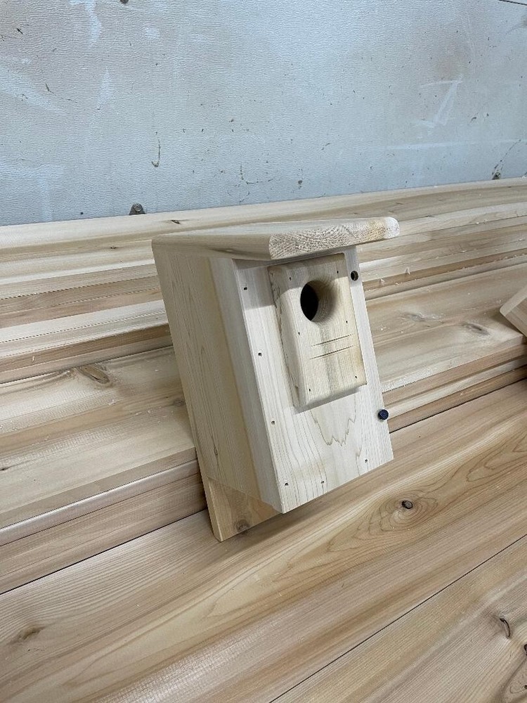(4) white cedar Bluebird nesting box Kits