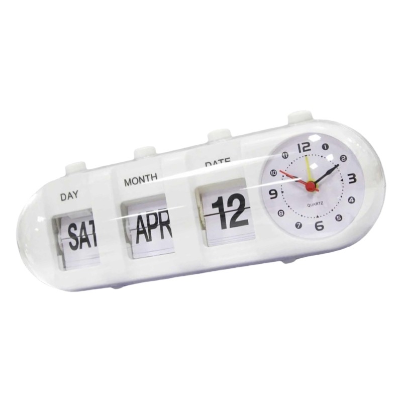 Digital Auto Flip Down Page Clock for Home Desk or Office Decor Study Workplace